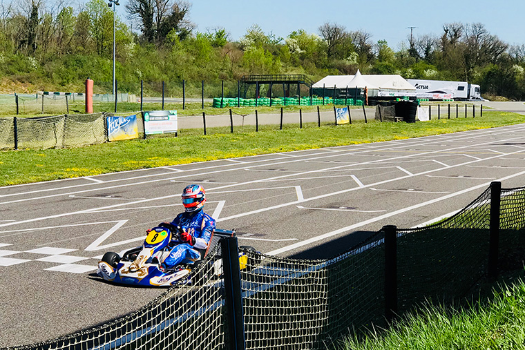 Romain Grosjean en piste